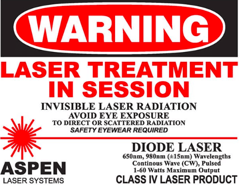 laser warning sign